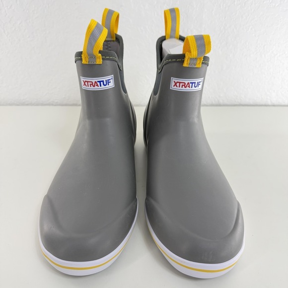 Xtratuf Ankle Deck Boots Mens Size 10 Gray Wide Waterproof Slip Resistant - Picture 2 of 8